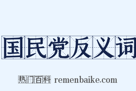 国民党反义词是什么意思的图片